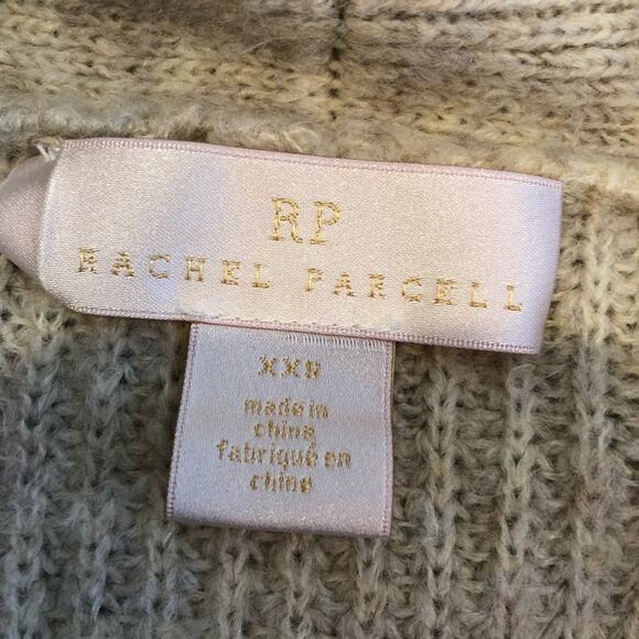 Rachel Parcell cream tan fuzzy soft open front shawl collar cardigan size XXS - Picture 7 of 12